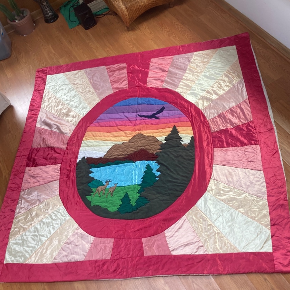 Unique comforter handmade blanket duvet quilt - Picture 5 of 10